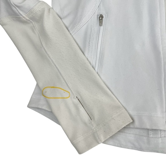 lululemon Forme Jacket Full Zip Dune White Sz 6 - Picture 13 of 16
